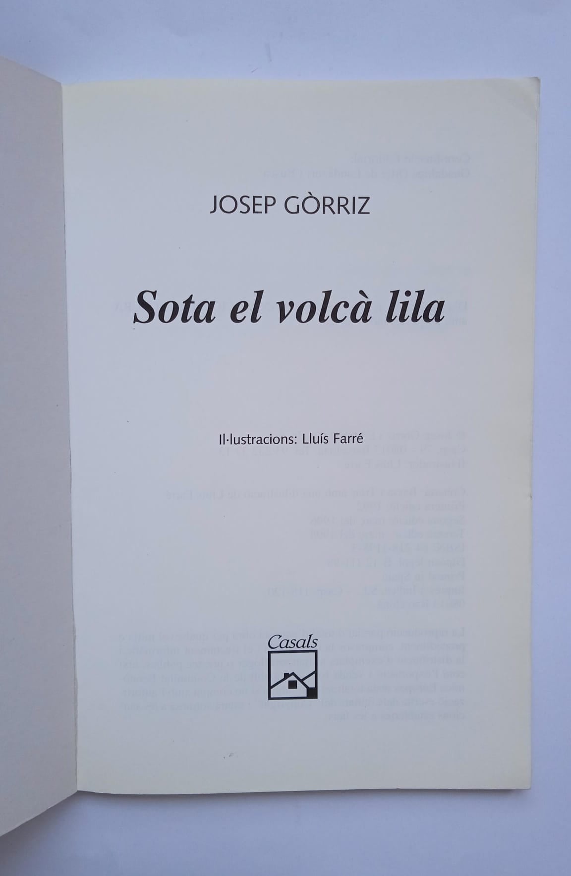 Libros de Casals Jove: Sota el volcà lila y  El secret de l'ordinador. 1998