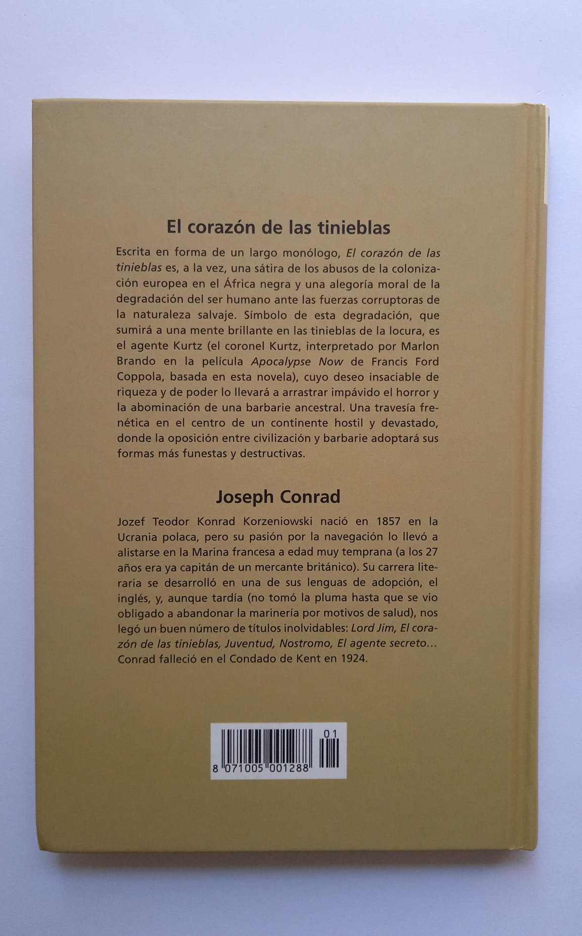 Libro El corazón de las tinieblas. Joseph Conrad