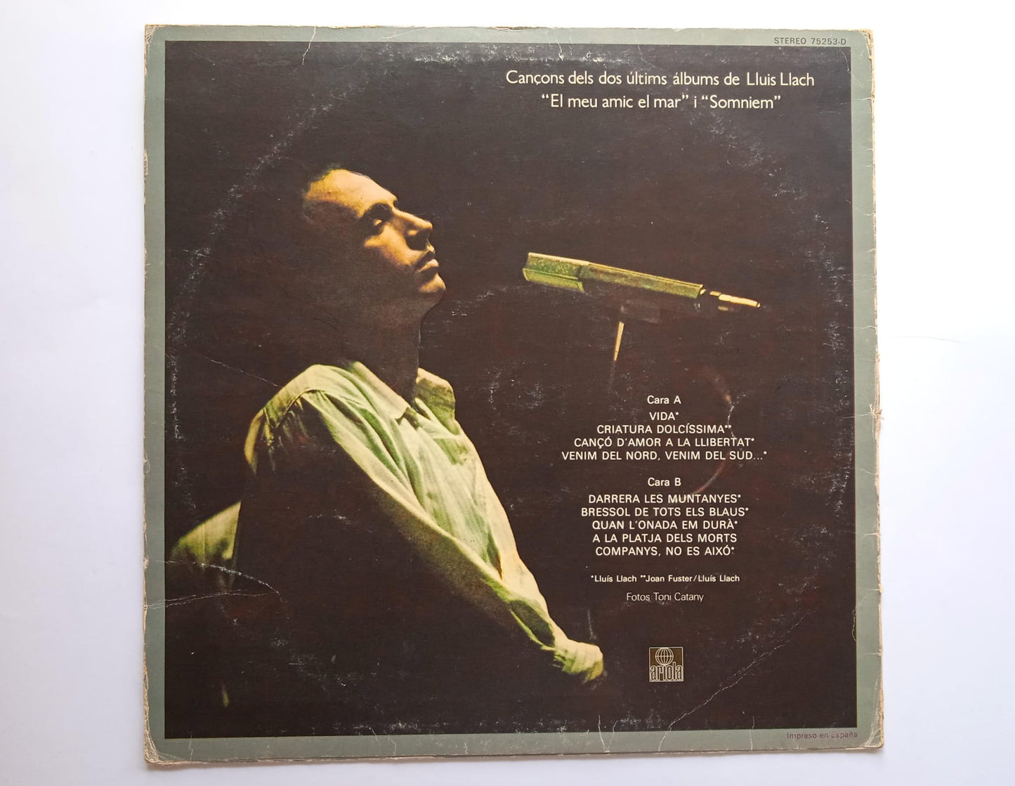 Disco de vinilo de Lluis Llach. 1979