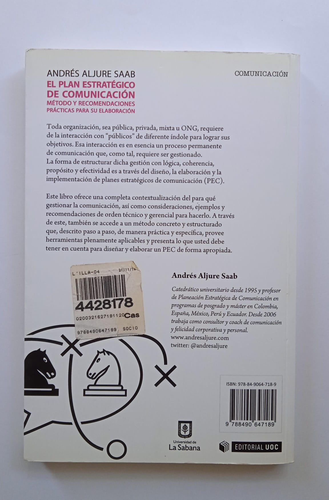 Libro El plan estratégico de comunicación. Andrés Aljure