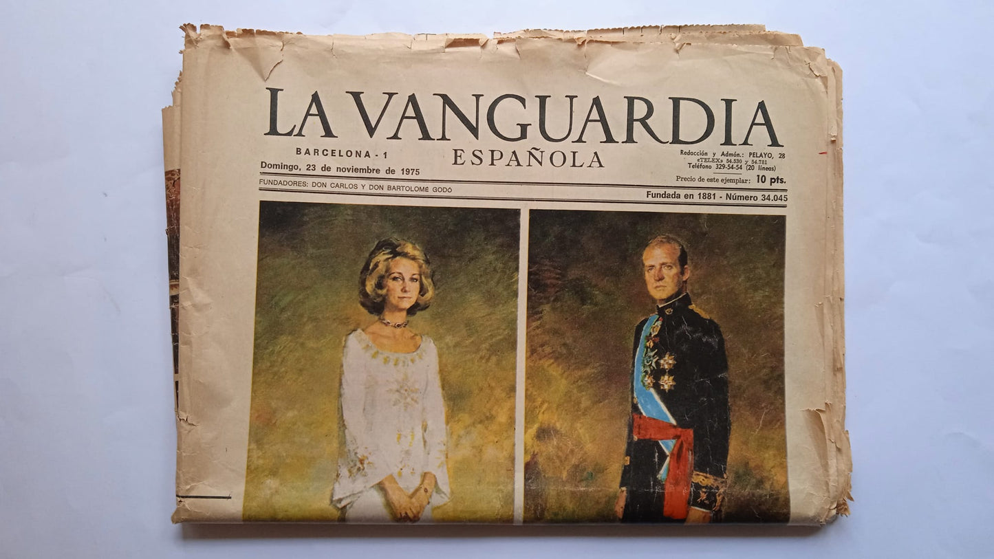 Periódico La Vanguardia, 23 de noviembre de 1975