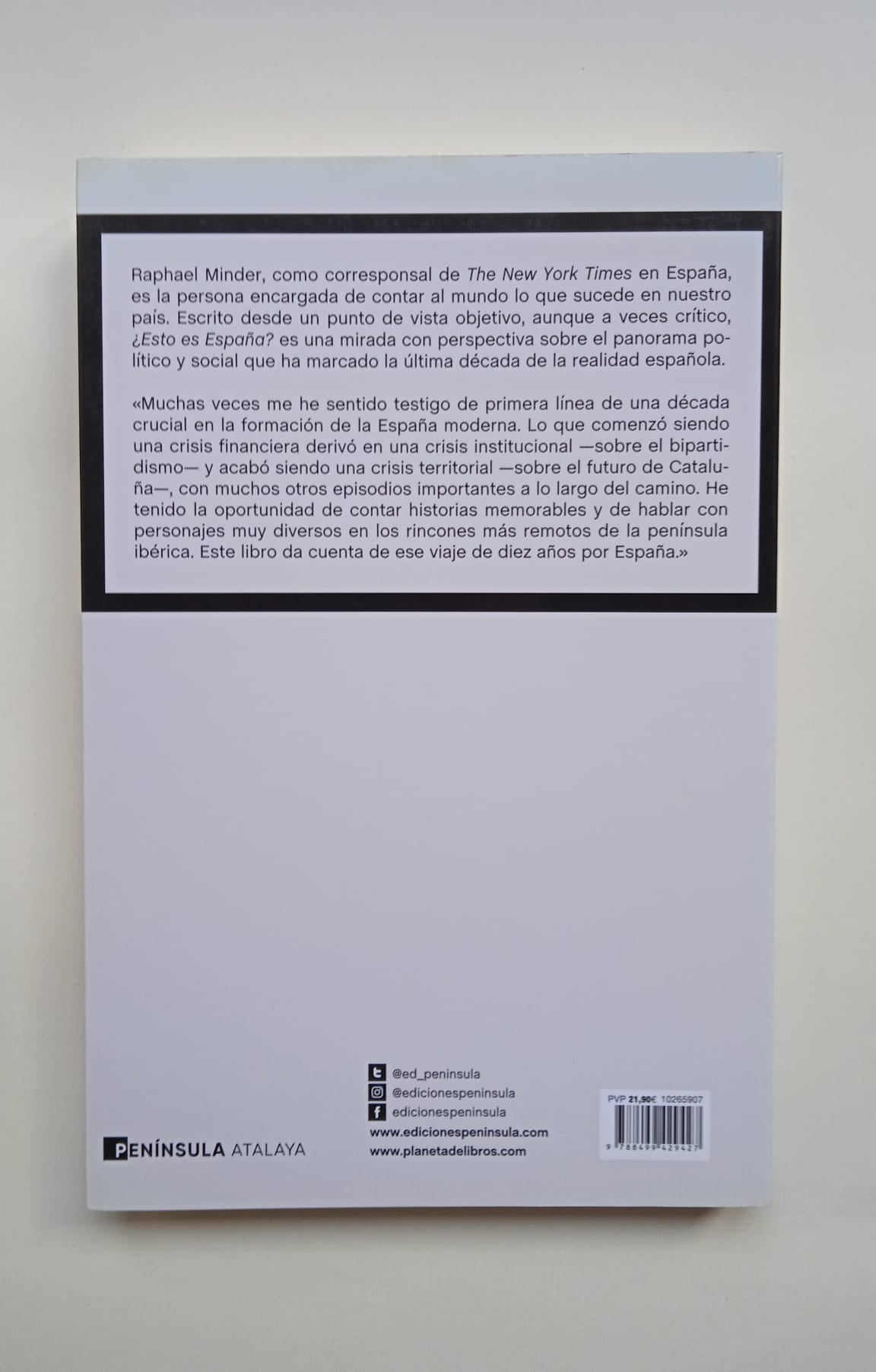 Libro ¿Esto es España? Raphael Minder