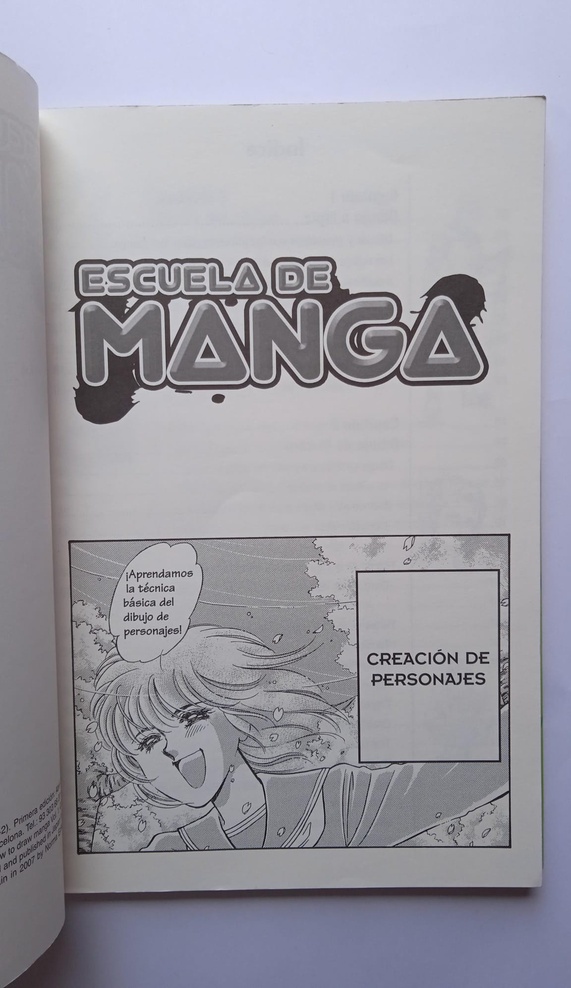 Libro Escuela de manga. Creación de personajes