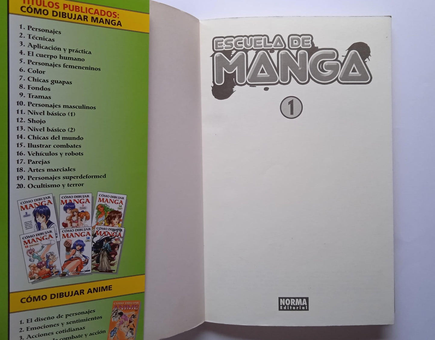 Libro Escuela de manga. Creación de personajes