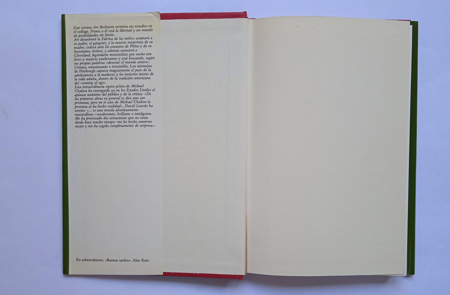 Libro Los misterios de Pittsburgh. Michael Chabon. 1988