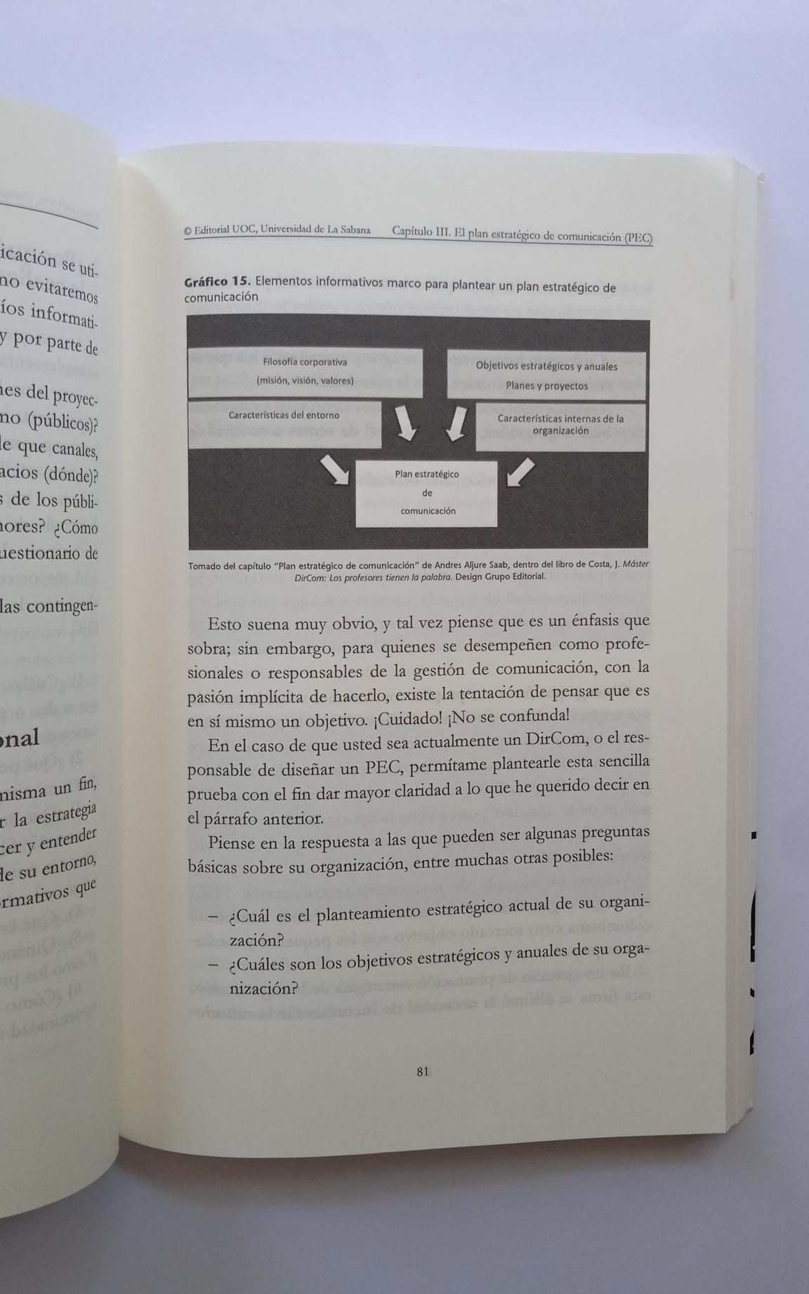 Libro El plan estratégico de comunicación. Andrés Aljure