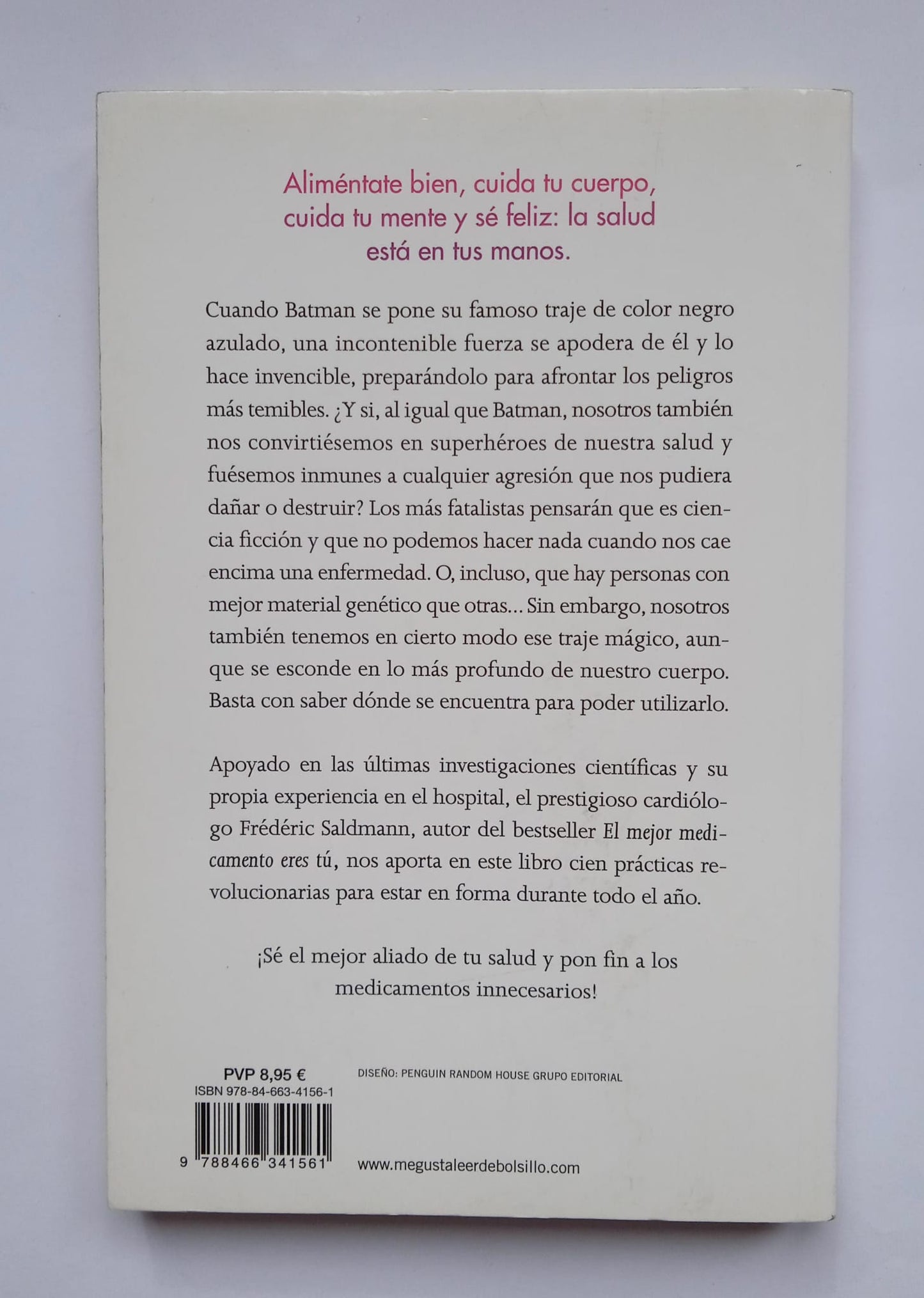 Libro Curarse en salud. Frédéric Saldmann