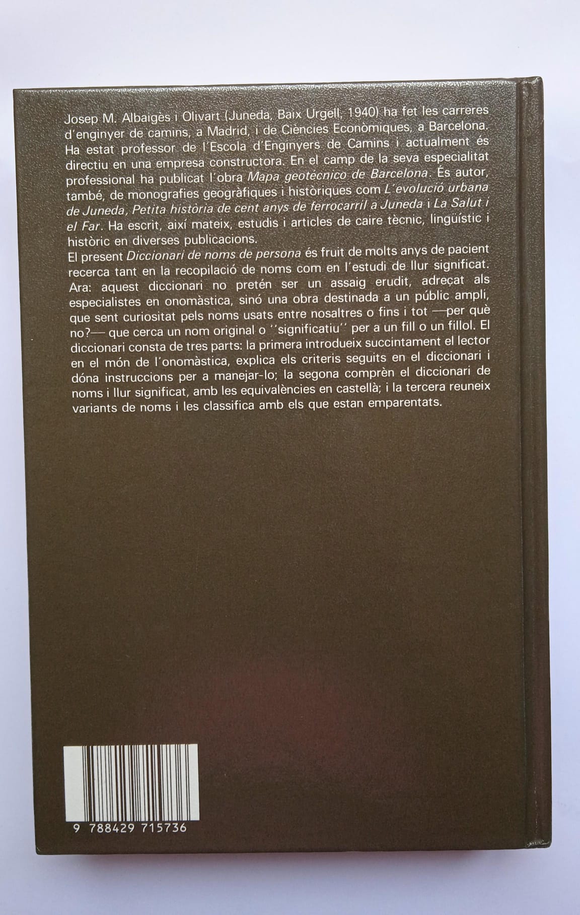 Diccionari de noms de persona. Josep M. Albaigès i Olivart. 1993