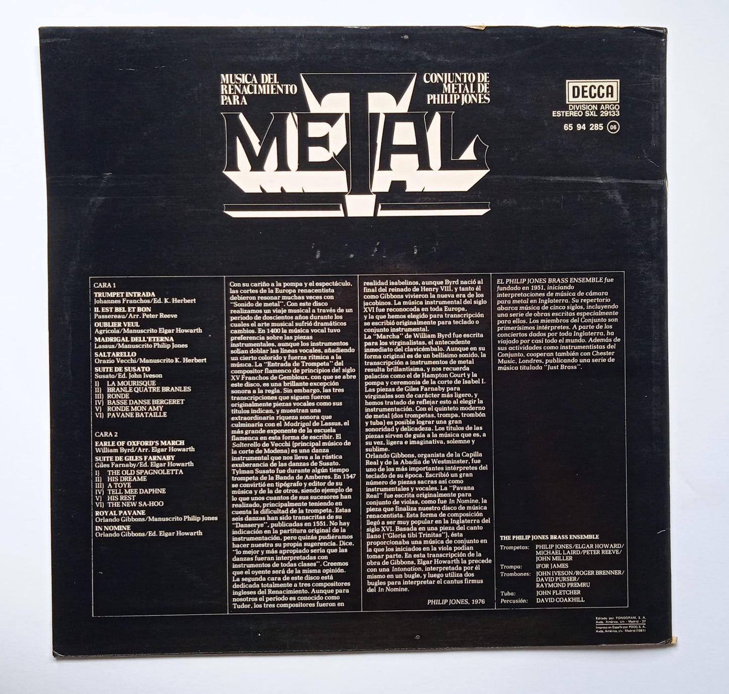 Disco de vinilo Música del renacimiento para METAL