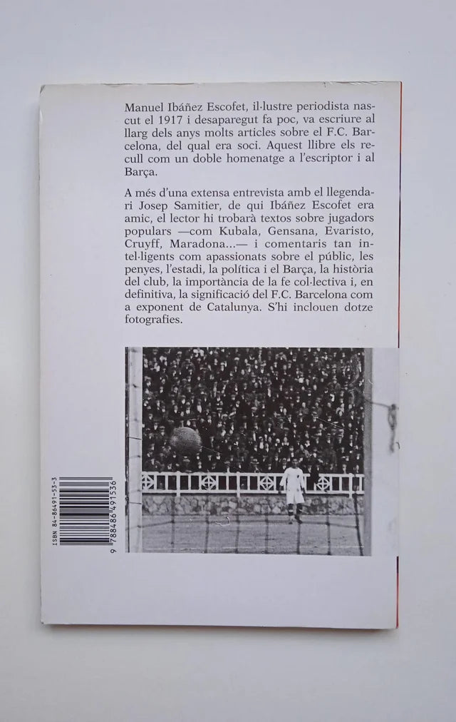 Libro Parlem del Barça. Manuel Ibañez Escofet. 1991