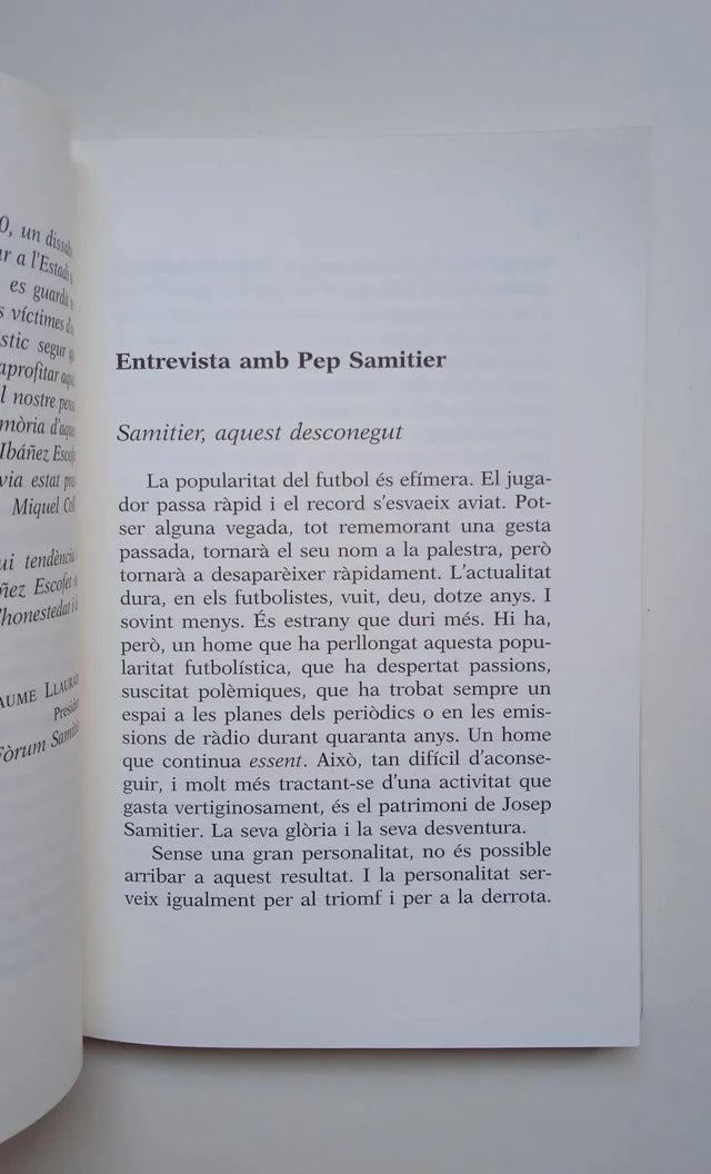 Libro Parlem del Barça. Manuel Ibañez Escofet. 1991