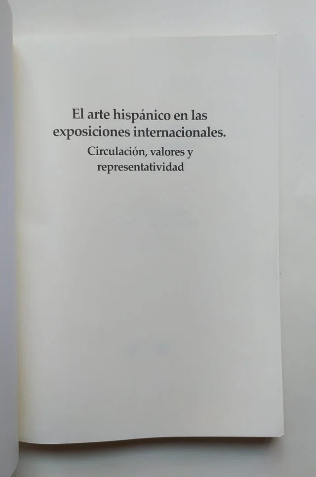 Libro El arte hispánico en las exposiciones.