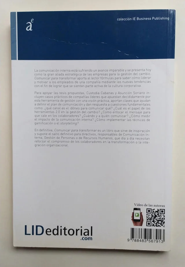 Libro Comunicar para transformar. Custodia Cabanas y Asunción Soriano