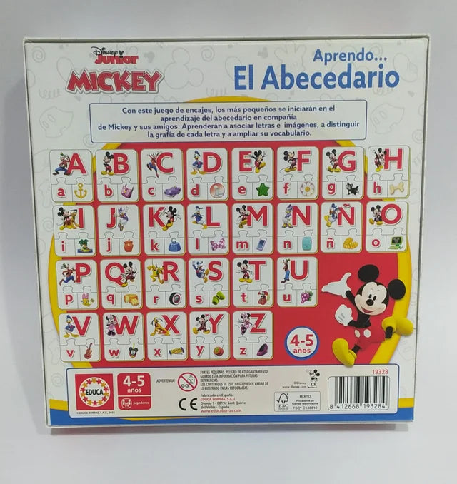 Puzzle de Mickey. Aprendo el abecedario