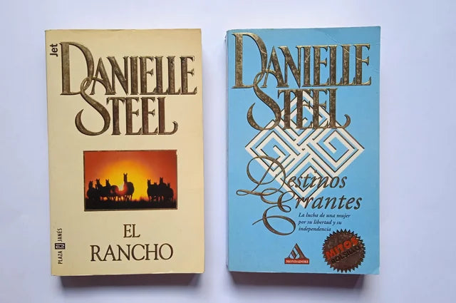 Libros de Danielle Steel: Destinos errantes y El rancho.