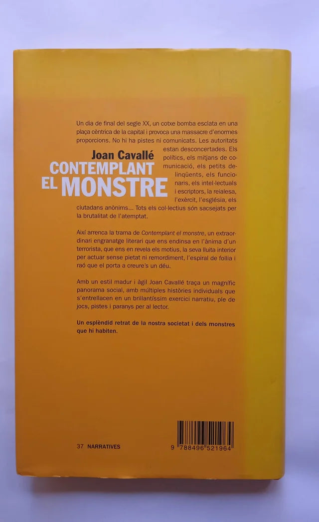 Libro Contemplant el monstre. Joan Cavallé