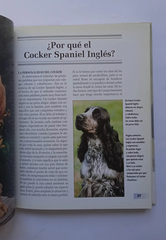 Libro Cocker Spaniel Inglés. H. van Wessem