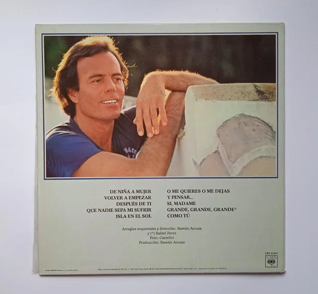 Disco de vinilo de Julio Iglesias. De niña a mujer. 1981