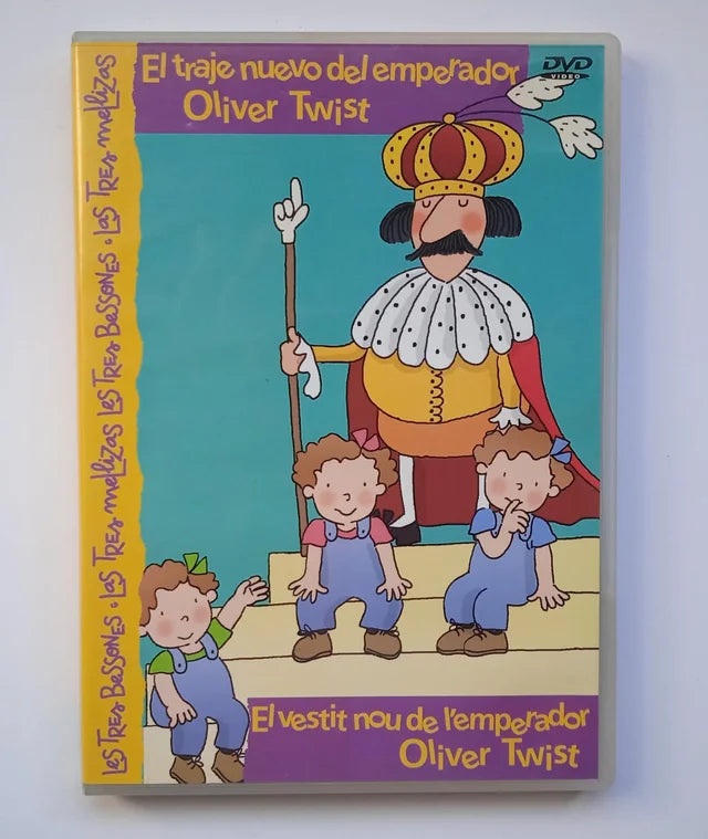 Película en DVD El traje nuevo del emperador y Oliver Twist.