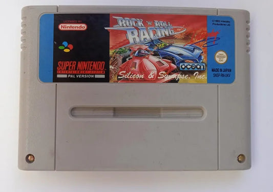 Video Juego Rock 'N' Roll Racing, SNES, Super Nintendo.