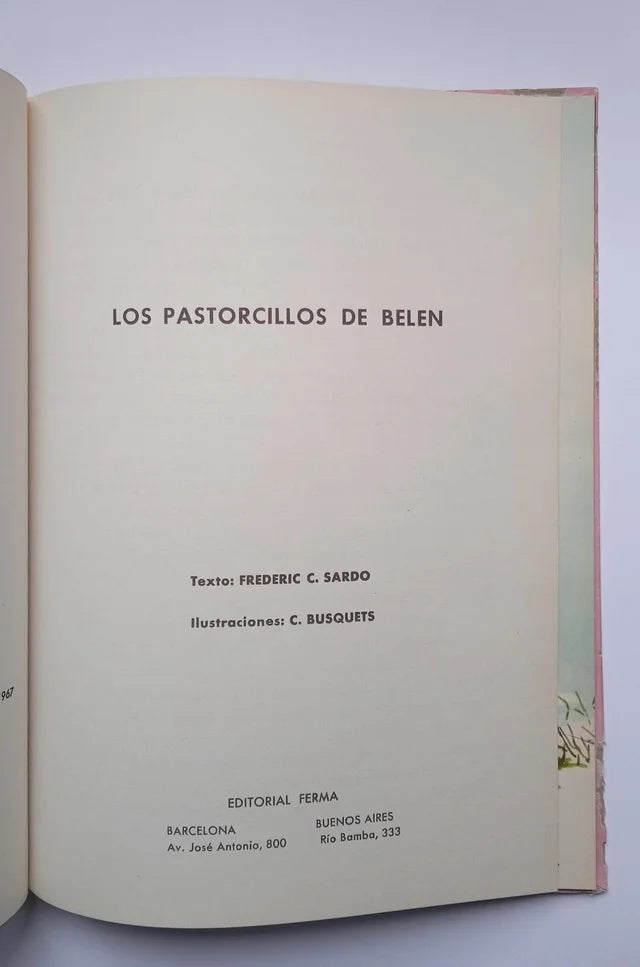 Libro Los pastorcillos de Belén. 1966