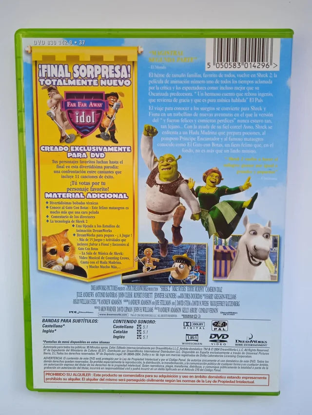 Película en DVD Shrek 2