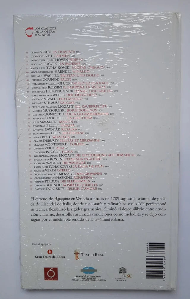 Clásicos de la opera: Haendel Agrippina 34. Los Clásicos de la Opera 400 años.