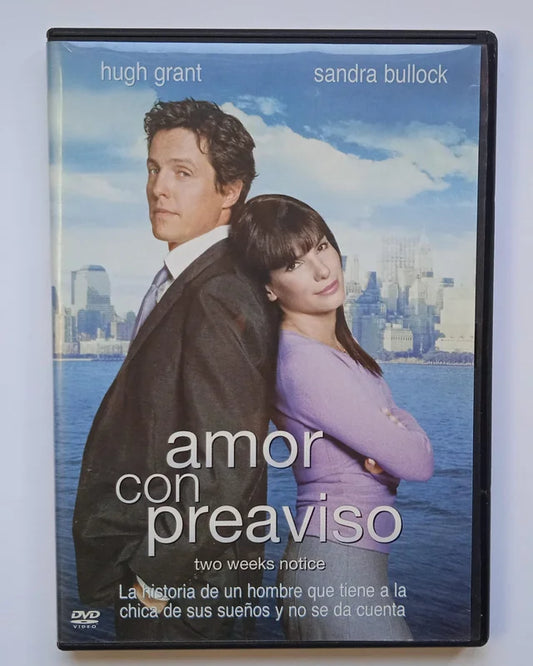 Película en DVD Amor con preaviso. Hugh Grant y Sandra Bullock